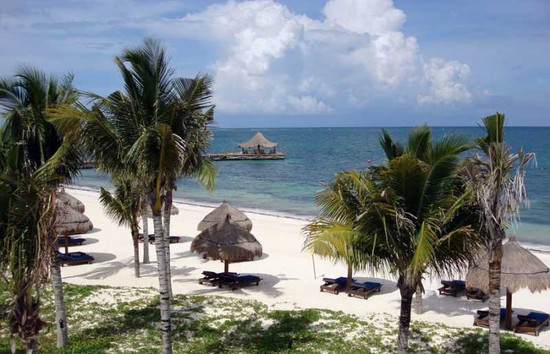 Aerial view of the Private Beach @ Ceiba del Mar