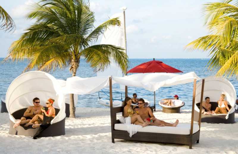 Lounges and Beach Beds at Temptation Resort Spa