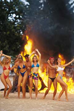 Beach Bondfire at Hedo in Jamaica